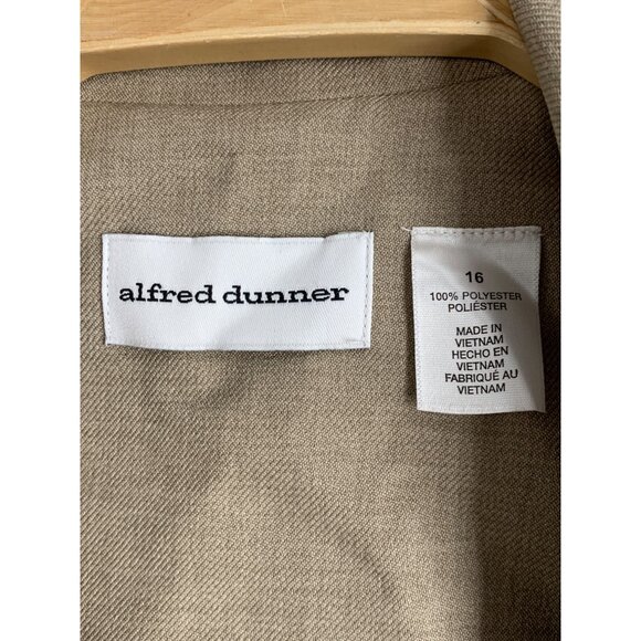 Alfred Dunner Womens Blazer Size 16 Tan Polyester 2 Button Jacket REE10485 - Picture 4 of 8